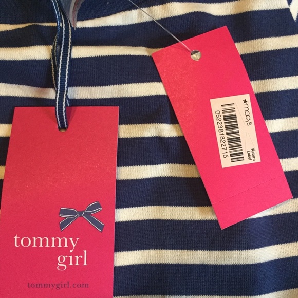 Tommy Girl NWT Blue & White Stripe Dress - Sz M - Picture 5 of 7